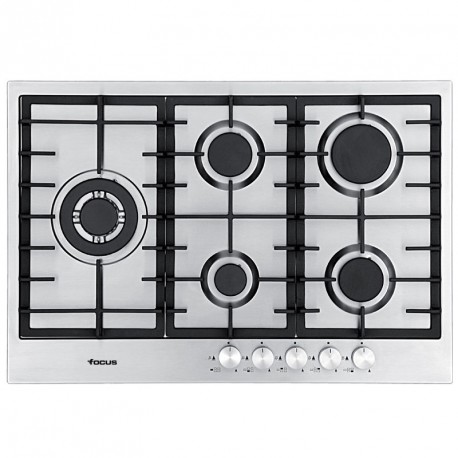 Plaque de Cuisson FOCUS F811X 5 Feux Inox - 75 Cm